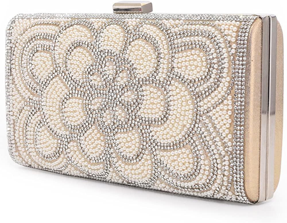 Price:$21.99 Women's Clutch Evening Bag Elegant Artificial Pearls Beaded Shoulder Bags Handbag Purse  Handbags   