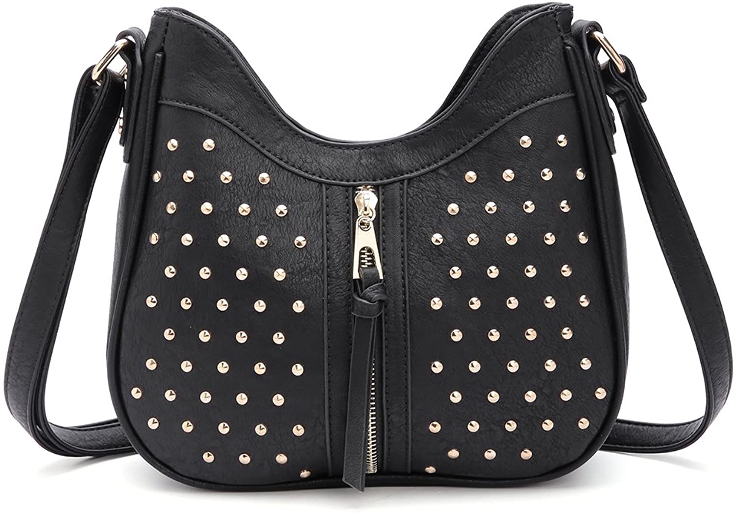 Price:$19.99 MKF Crossbody Bag for Women – PU Leather Studded Handbag – Designer Messenger Purse, Shoulder Crossover  Handbags   