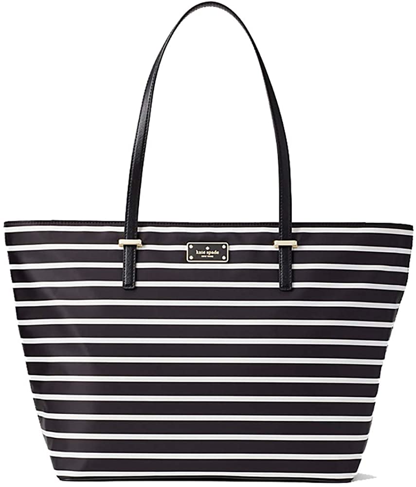 Price:$168.00    Kate Spade New York Wilson Road Margareta Shoulder Bag (French Stripe - Black Multi)  Clothing