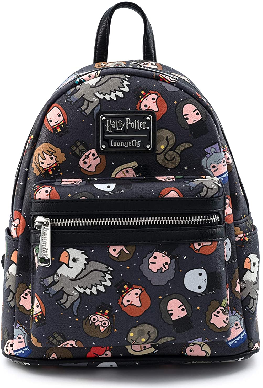 Price:$85.00    Loungefly Harry Potter Characters All Over Print Womens Double Strap Shoulder Bag Purse  Clothing