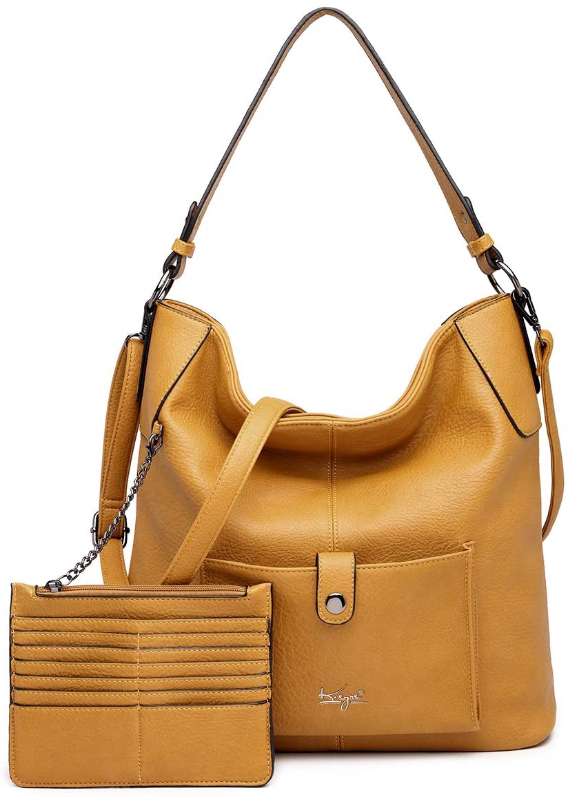 Price:$39.99    Women Shoulder Handbag Purse Top-Handle Hobo Roomy Casua Ladies' Shoulder Bag Fashion PU Tote Satchel Bag for Women (B-KL5208#H2108#709MUSTARD)  Clothing