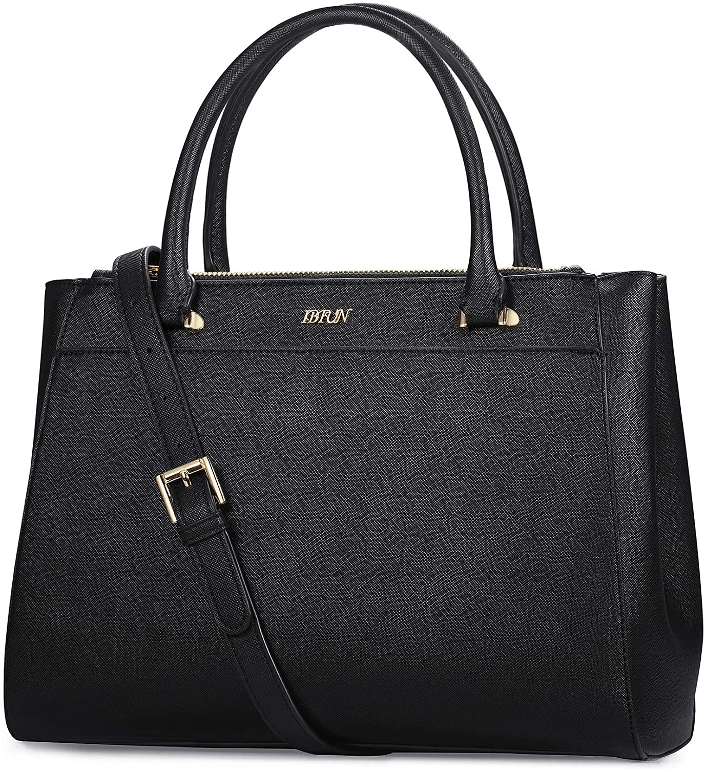 Price:$30.99    IBFUN Satchel Handbags for Women PU Leather Top Handle Tote Handbag Fashion Crossbody Purse Shoulder Bag Black  Clothing