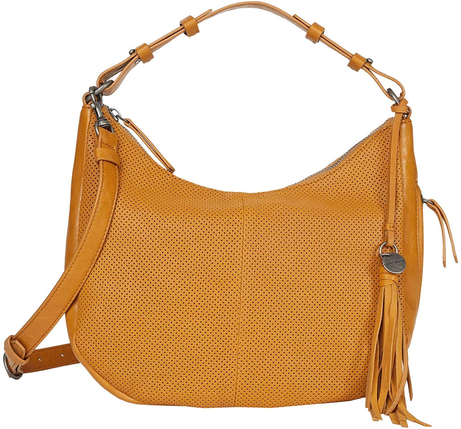 Price:$74.20 Lucky Brand Ebon Perforated Shoulder  Handbags   