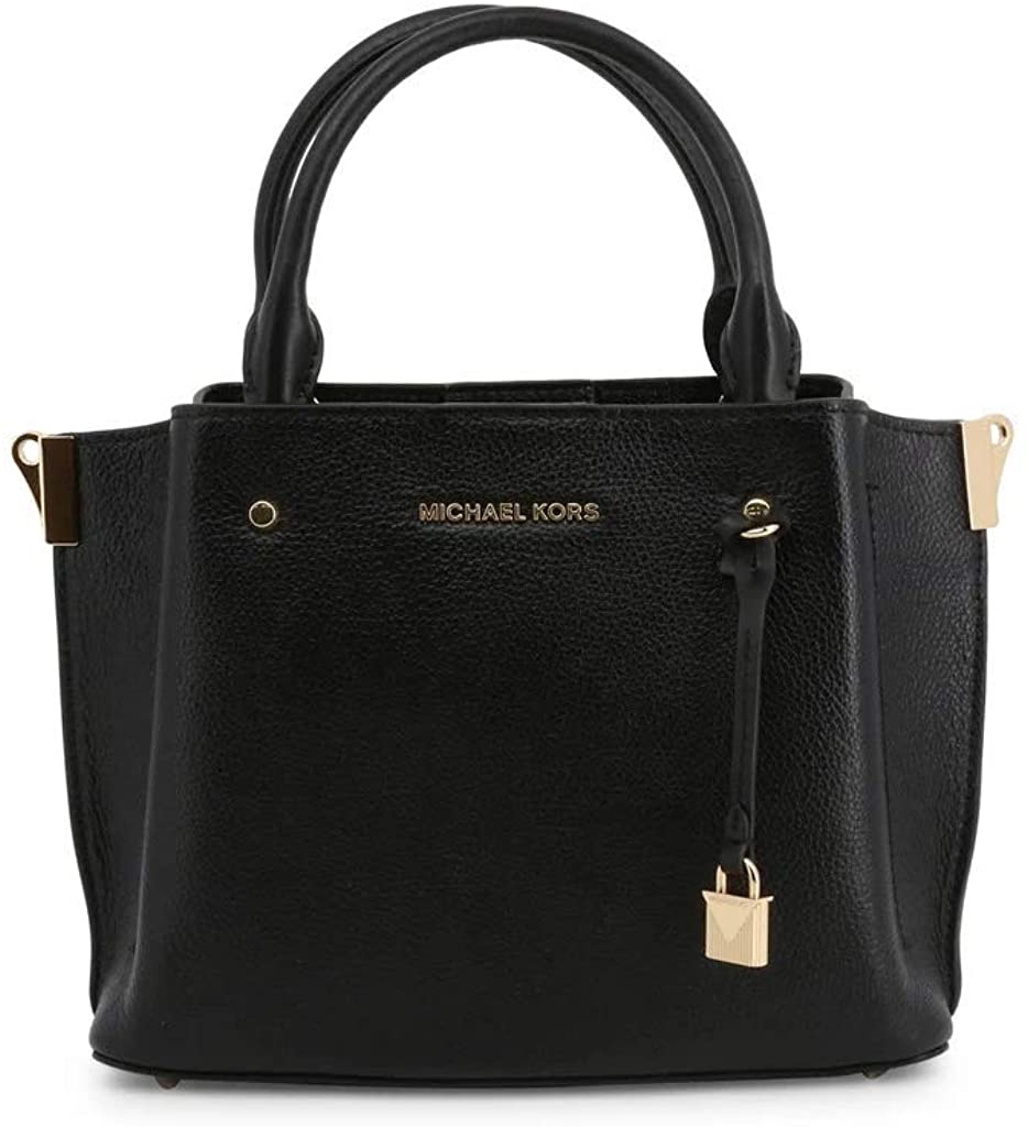 Price:$280.00    MICHAEL Michael Kors Arielle Leather Satchel Bag, Black  Clothing