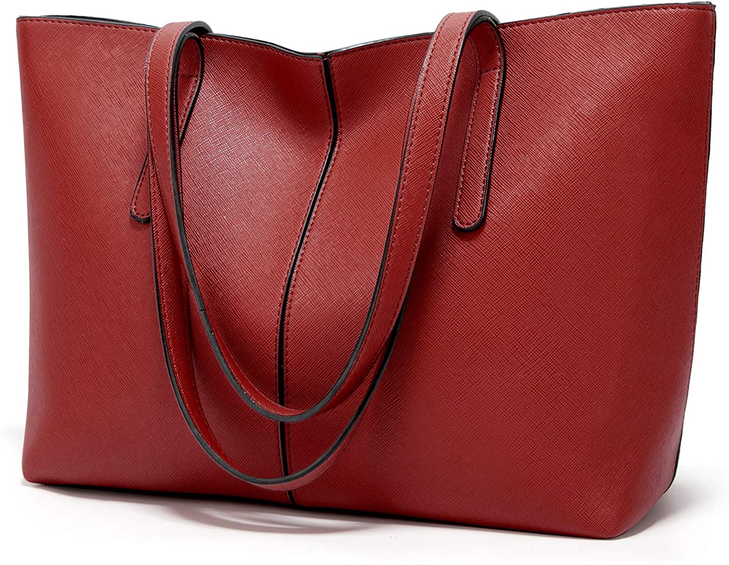 Price:$19.97    Women Satchels Work Shoulder Bags Fashion Tote Classic Woman Handbag Ladies Hobo Bag Purses Designer Top Handle Bags (B Red)  Clothing