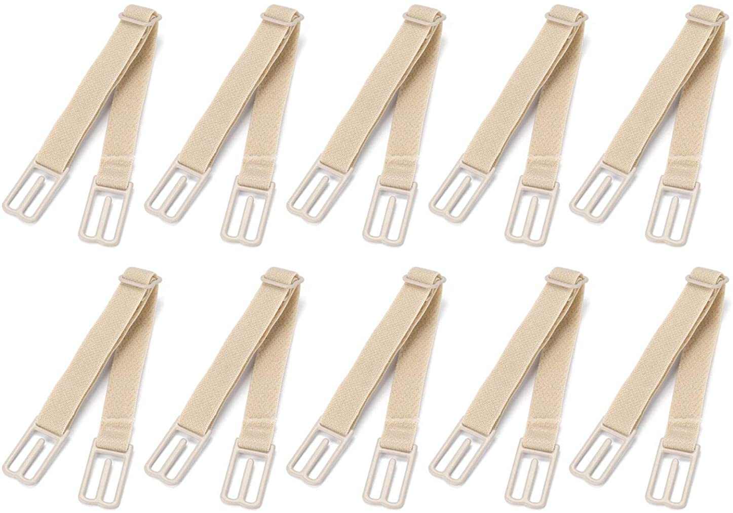Price:$10.99 uxcell Women Elastic Band Non-Slip Adjustable Bra Straps Holder 10 Pcs Beige at Amazon Women’s Clothing store