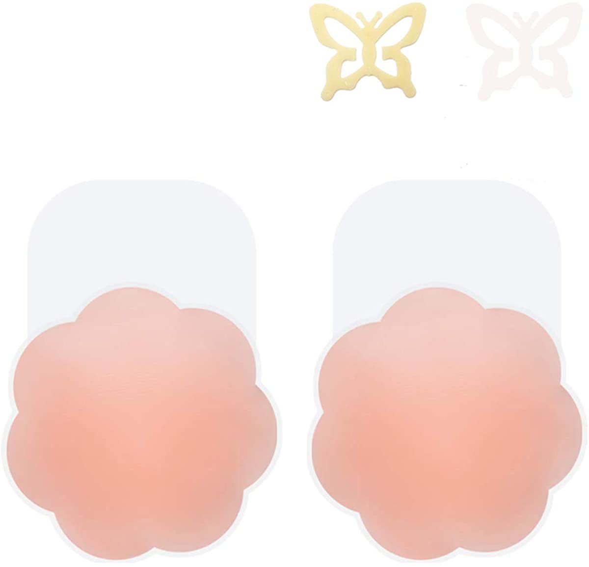 Price:$12.99 Nipple Covers, Silicone Breast Lift Reusable Nippleless Cover Pasties for Women Nipplecovers(1 Flower) at Amazon Women’s Clothing store