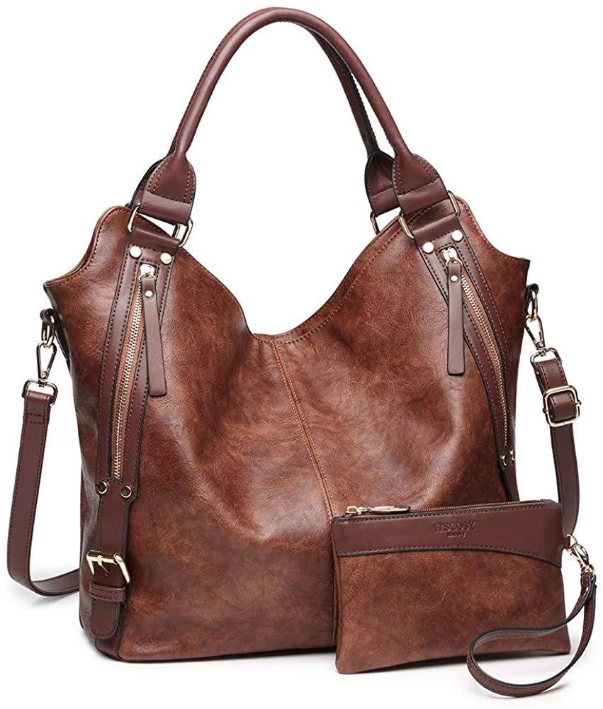 Price:$42.99    Women Tote Bag Handbags PU Leather Fashion Hobo Shoulder Bags with Adjustable Shoulder Strap, M, Brown  Clothing