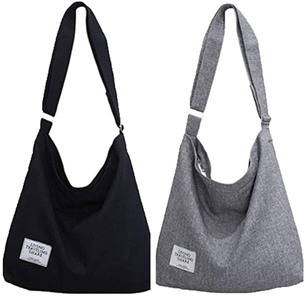 Price:$15.99    K T One Canvas Handbags Work Travel School Hobo Crossbody Shoulder Tote Purse Bags  Clothing