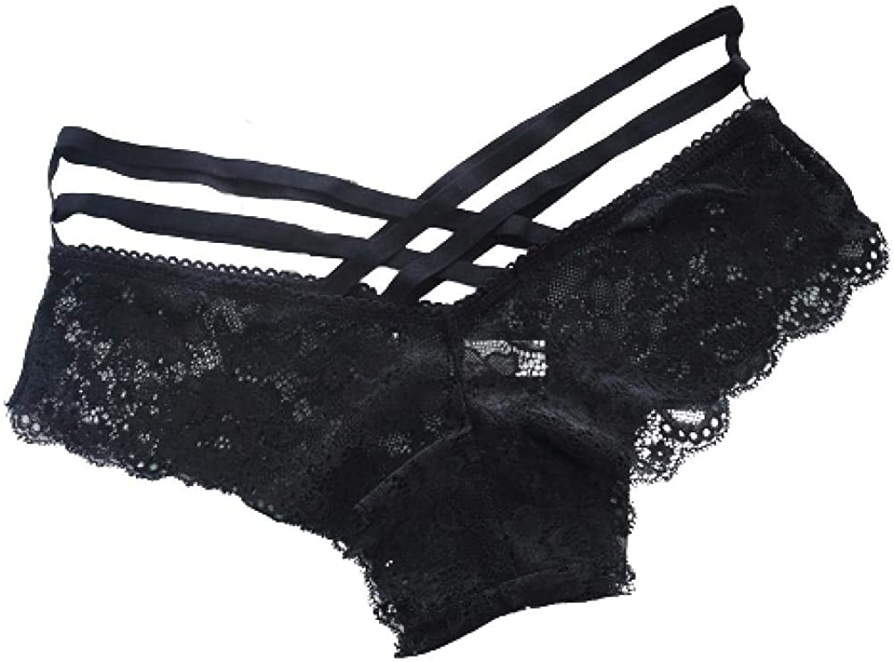 Price:$8.99    Lingerie lace G-String ，Women's Underwear lace Sexy Panties, Bikini Seamless Panties, Women's Briefs-Black_L  Clothing
