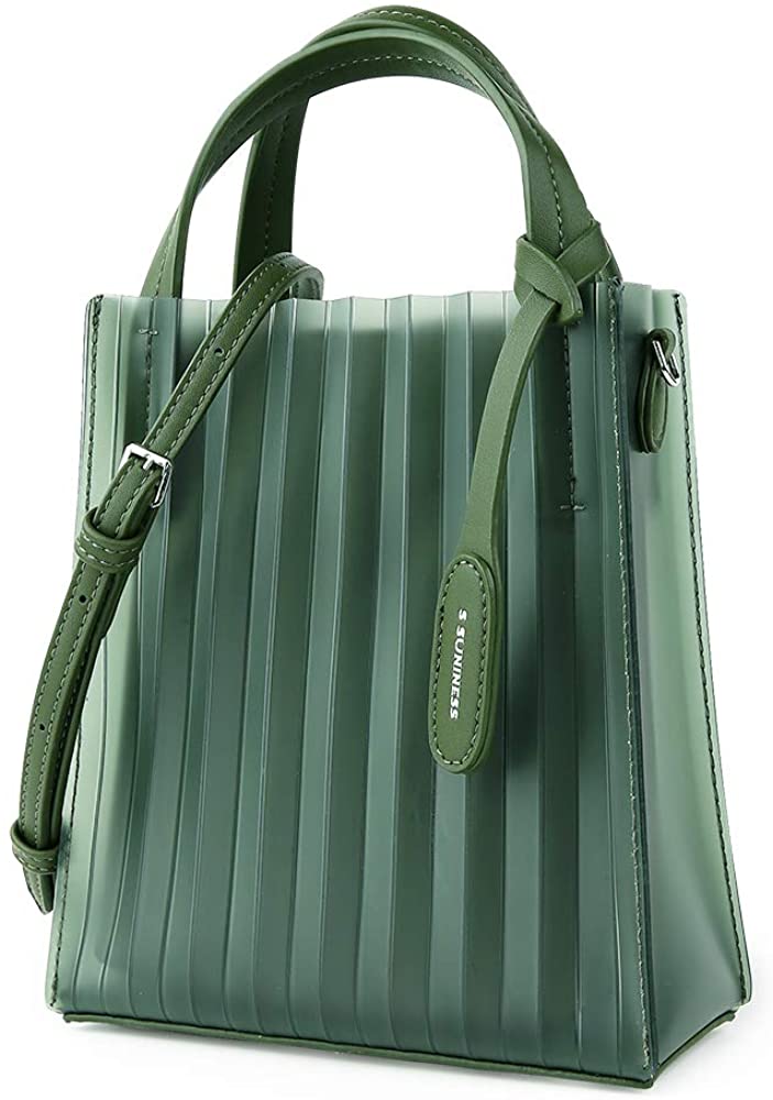 Price:$10.99    Fashion Translucent Tote Bag Crossbody Shoulder Bag Handbag Purse for Women Girls Summer (Green)  Clothing