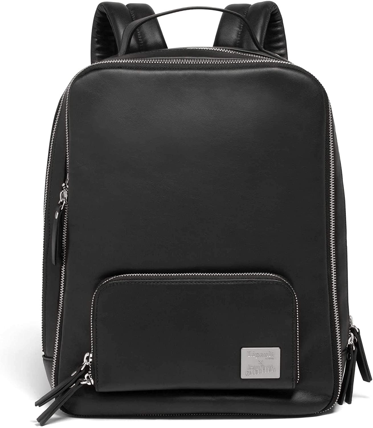 Price:$162.50    Lipault - Jean Paul Gaultier Mix Backpack - Medium Over Shoulder Purse Bag for Women - Black  Clothing
