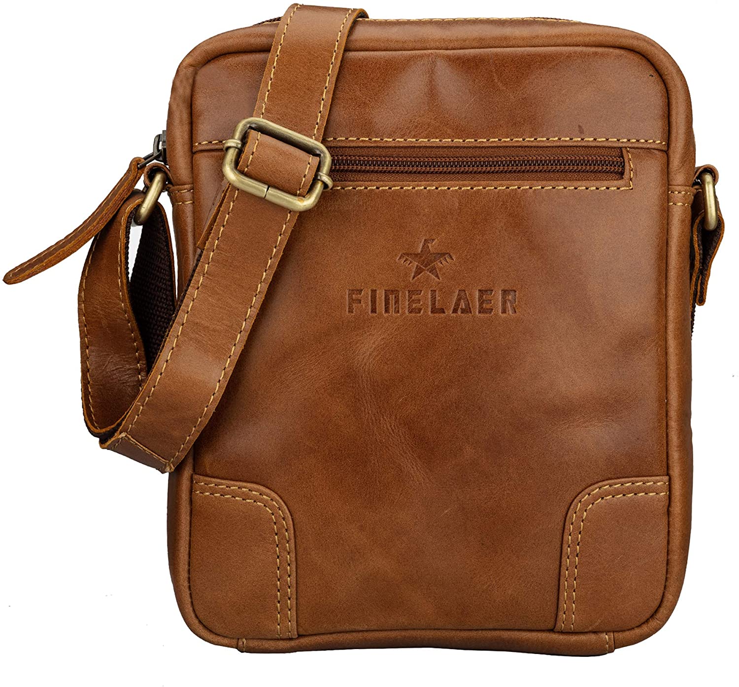 Price:$127.75 Finelaer Women's Brown Leather Crossbody Sling Shoulder Bag  Handbags   