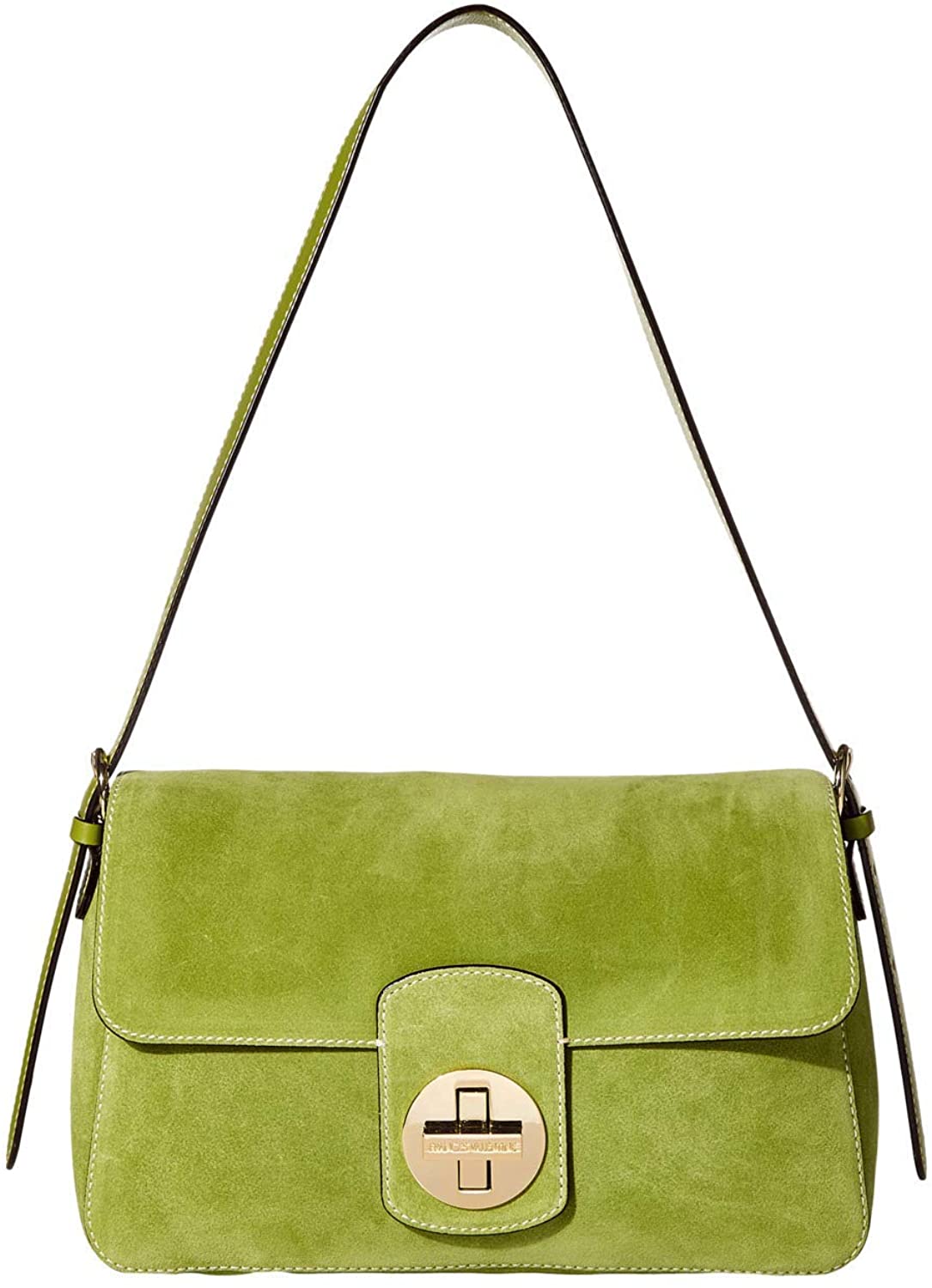 Price:$298.00    Frances Valentine Ruby Suede Medium Shoulder Flap Bag Fern One Size  Clothing
