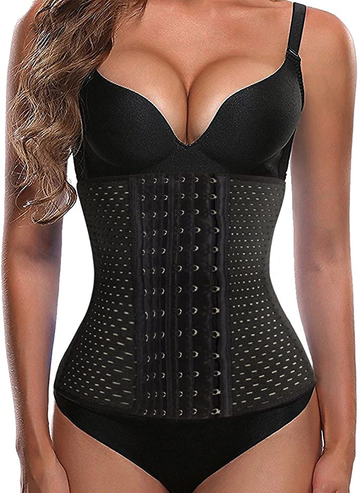 Price:$9.48 Women's Corset Waist Trainer Body Shaper for Weight Loss Waist Cincher Hourglass Trainer at Amazon Women’s Clothing store