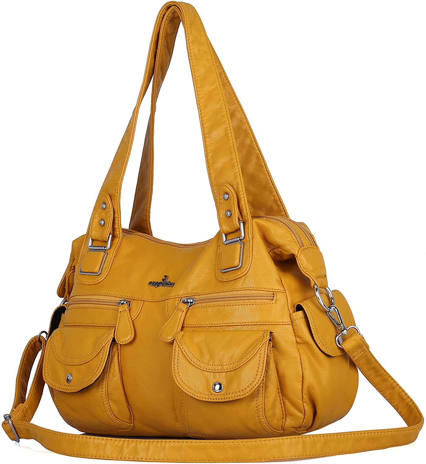 Price:$36.99    Purses&Handbag Waterproof Cross Body Shoulder Purse Bag Tote-Handbag for Women (yellow)  Clothing