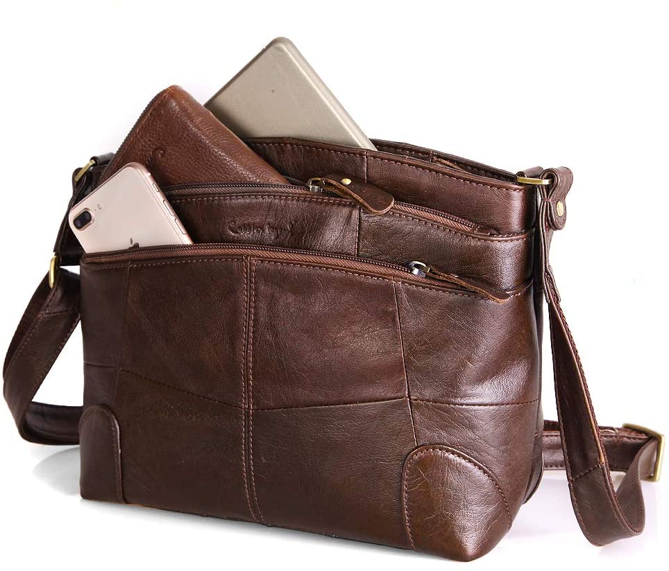 Price:$49.99    Genuine Leather Bags for Women Large Capacity Brand Shoulder Bag Ladies Crossbody Bags (medium)  Clothing