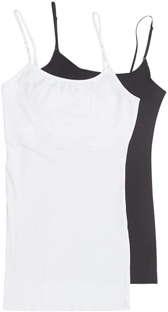 Price:$8.50 Active USA Womens 2 Pack Long Cami w/Built in Bra at Amazon Women’s Clothing store