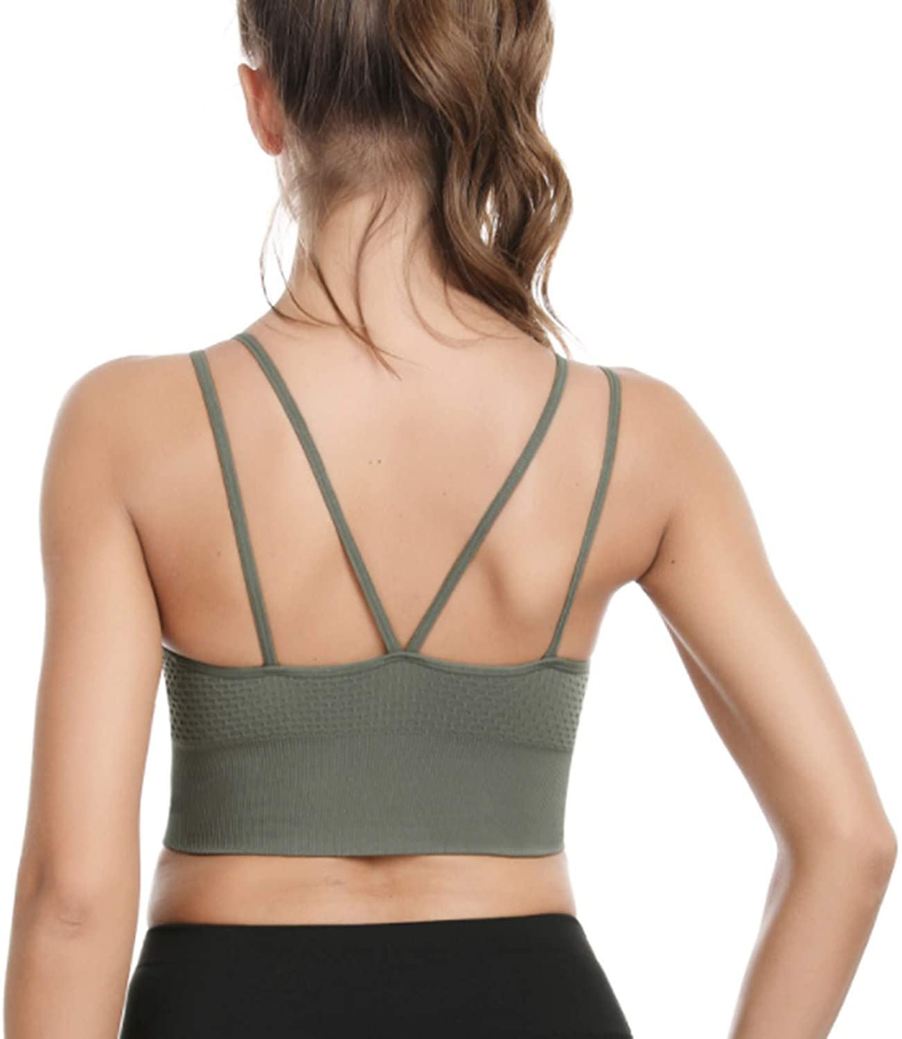 Price:$13.99 Sykooria Sexy Sports Bra for Women Workout Tops Strappy Crisscross Open Back for Yoga Running Fitness Athletic at Amazon Women’s Clothing store