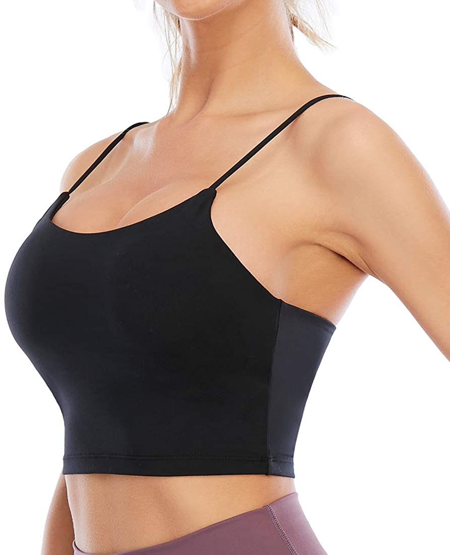 Price:$16.99    GUIIFAN Women Padded Sports Bra Crop Camisole Tank Tops Sleeveless Shirts Yoga Tank Top for Gym Fitness Workout Running  Clothing