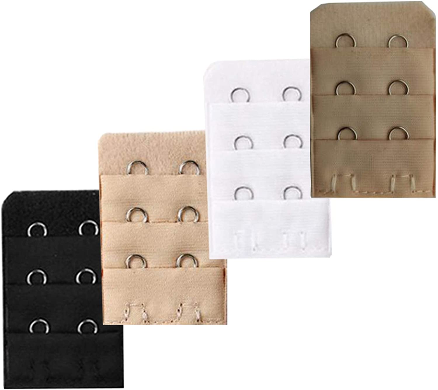 Price:$3.69 KTOBTEL Bra Extender 2 Hooks Multicolor Adjustable Bra Band Extensions 3 Rows Bra Enhancer Hooks for Plus Size, 4 Pack at Amazon Women’s Clothing store