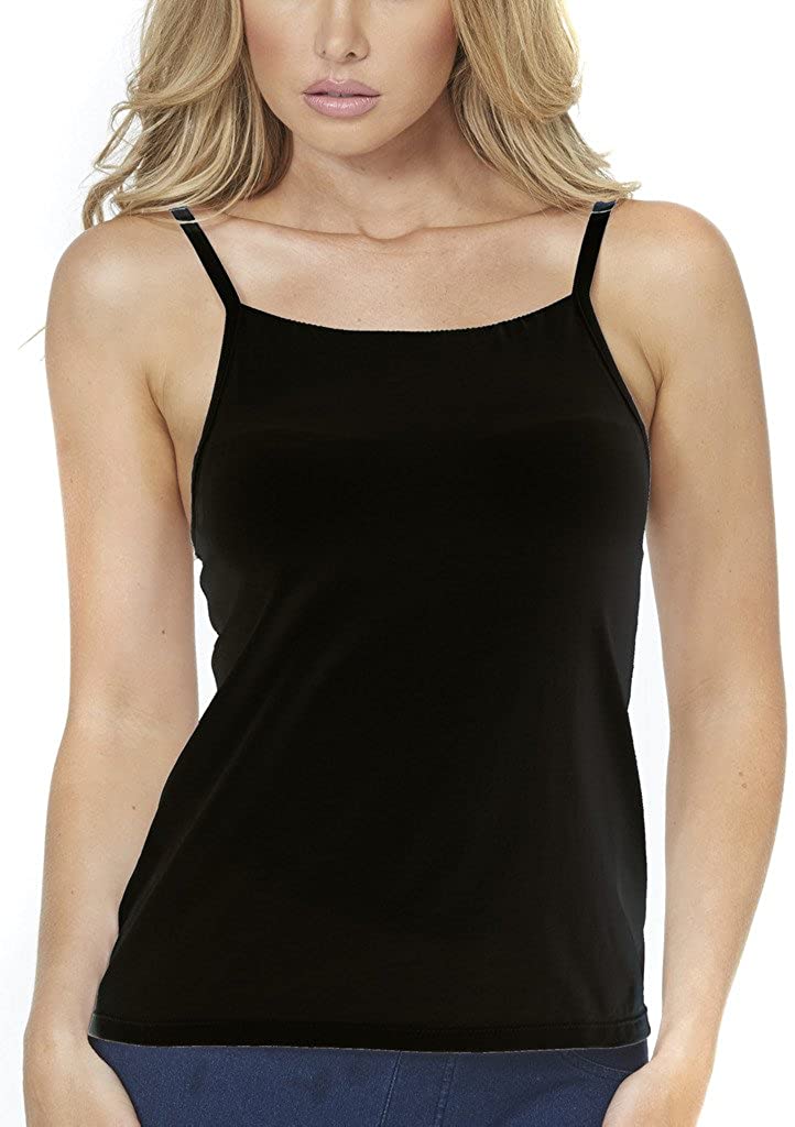 Price:$34.99 Alessandra B Underwire (Smooth Seamless Cup) High Neck Camisole at Amazon Women’s Clothing store