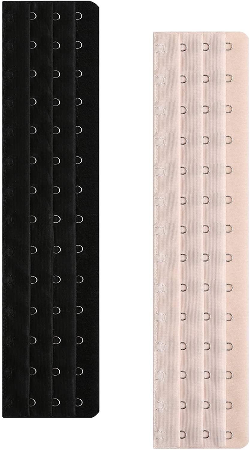 Price:$8.67 Corset Extender 14 Hooks bra extender Pack of 2 Black&Light Beige at Amazon Women’s Clothing store