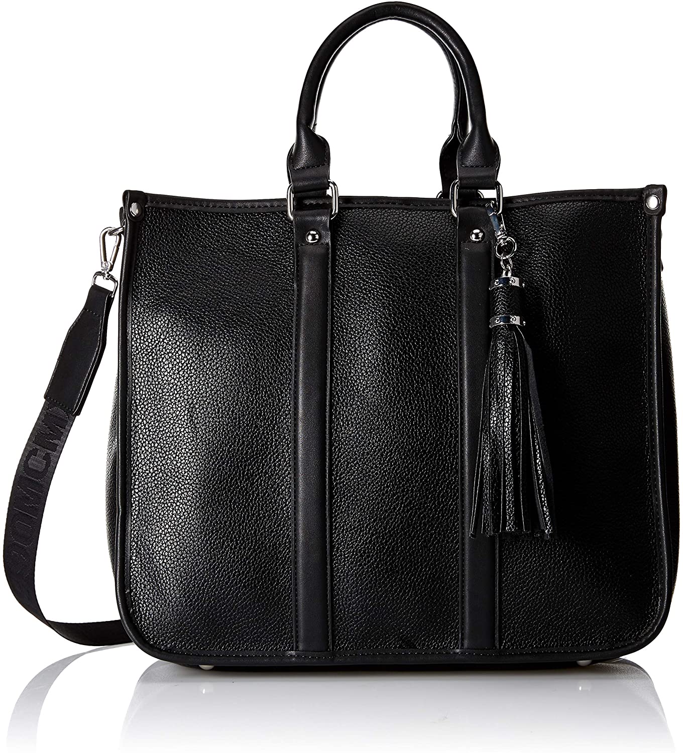 Price:$101.73 Steve Madden Womens Basia, Black  Handbags   