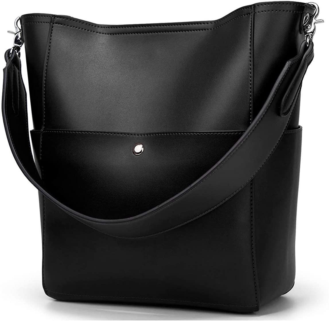 Price:$29.99    Women's Designer Vegan Leather Bucket Bags Big Capacity Tote Shoulder Purse Satchel Hobo Crossbody Handbag  Clothing