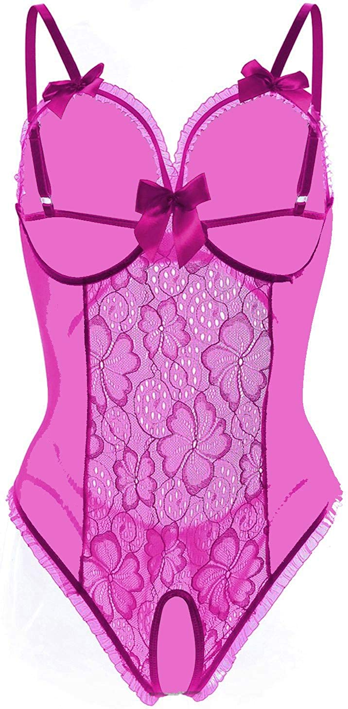 Price:$15.88 Lingerie for Women One-Piece Teddy Lingerie Sexy Bodysuit Lace Nightie S-3XL(Purple, 2XL) at Amazon Women’s Clothing store