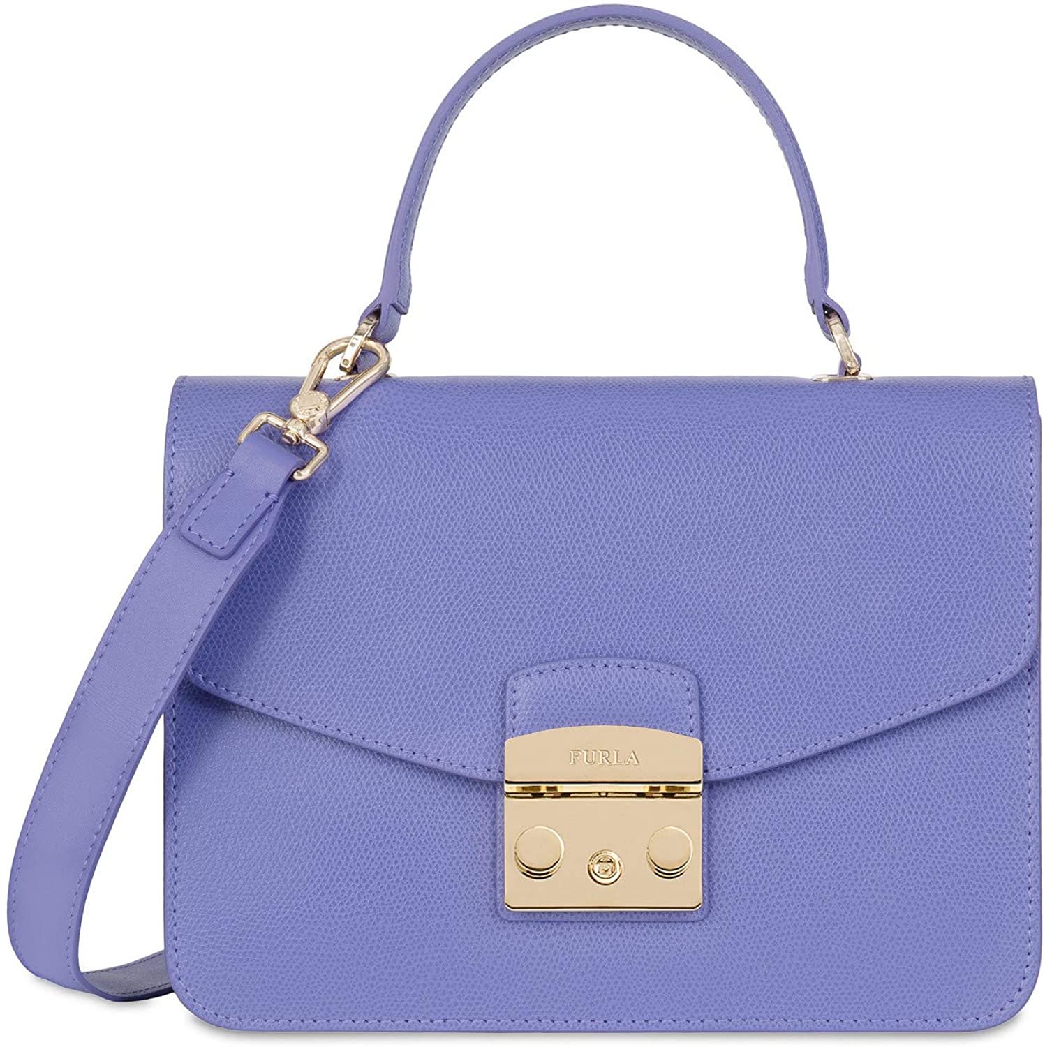 Price:$279.99    Furla Metropolis Ladies Small Purple Lavanda Leather Shoulder Bag 978122  Clothing