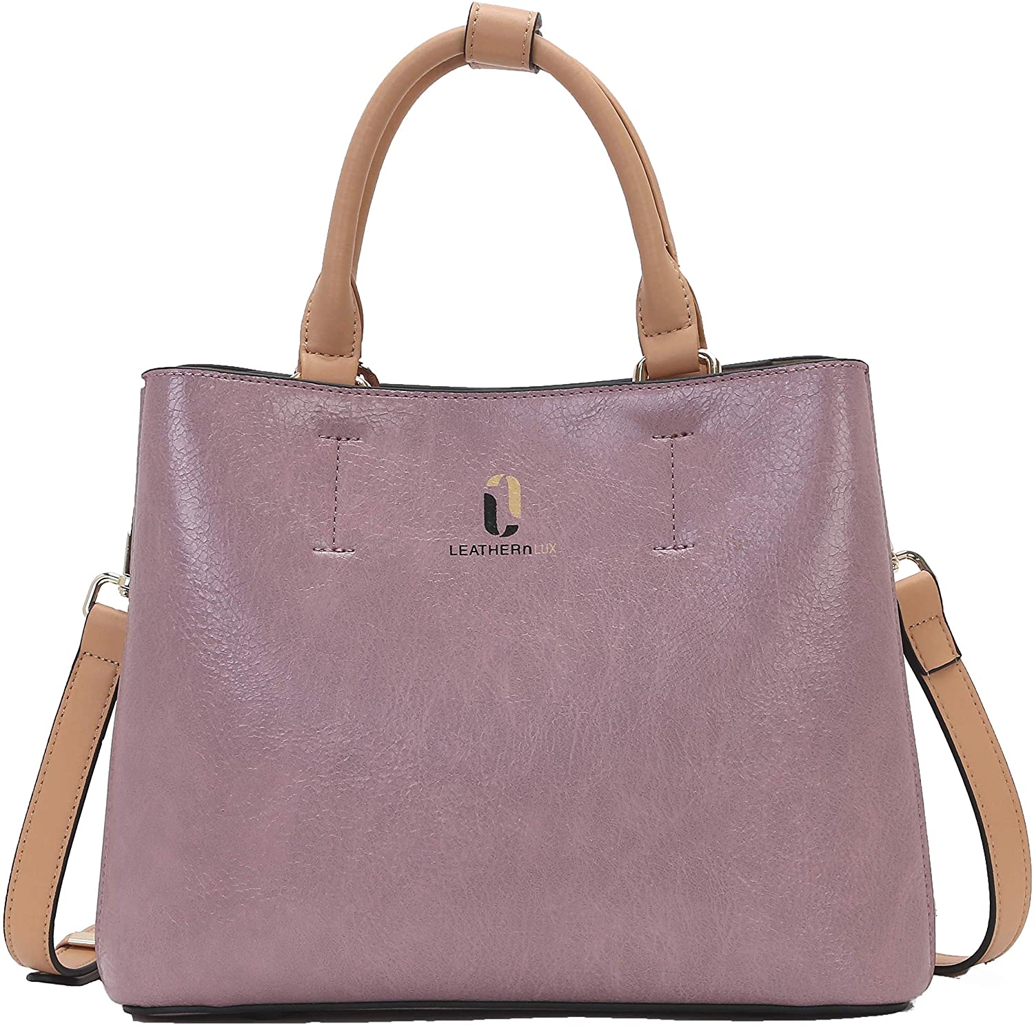 Price:$35.00    LNL Women’s Designer Handbag Purse and Satchel Shoulder bag for Ladies (Purple)  Clothing