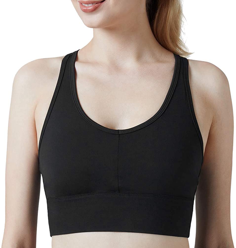 Price:$19.99 BROMEN Sports Bra for Women High Impact Padded Compression Yoga Bra Supportive Running Workout Tops Black XL at Amazon Women’s Clothing store