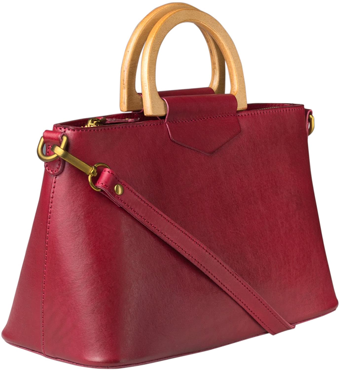 Price:$99.99 Ancicraft Womens Handbags Leather Red Crossbody Shoulder Bags Purse Top Handle  Handbags   