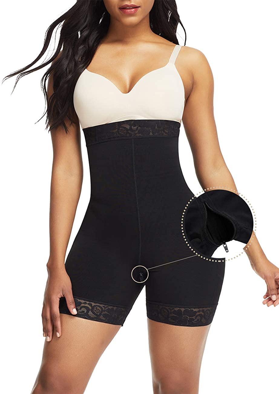 Price:$18.99 CINDYLOVER Women's Open Bust Body Shaper Waist Trainer Tummy Control Butt Lifter Shapewear Zipper Crotch at Amazon Women’s Clothing store