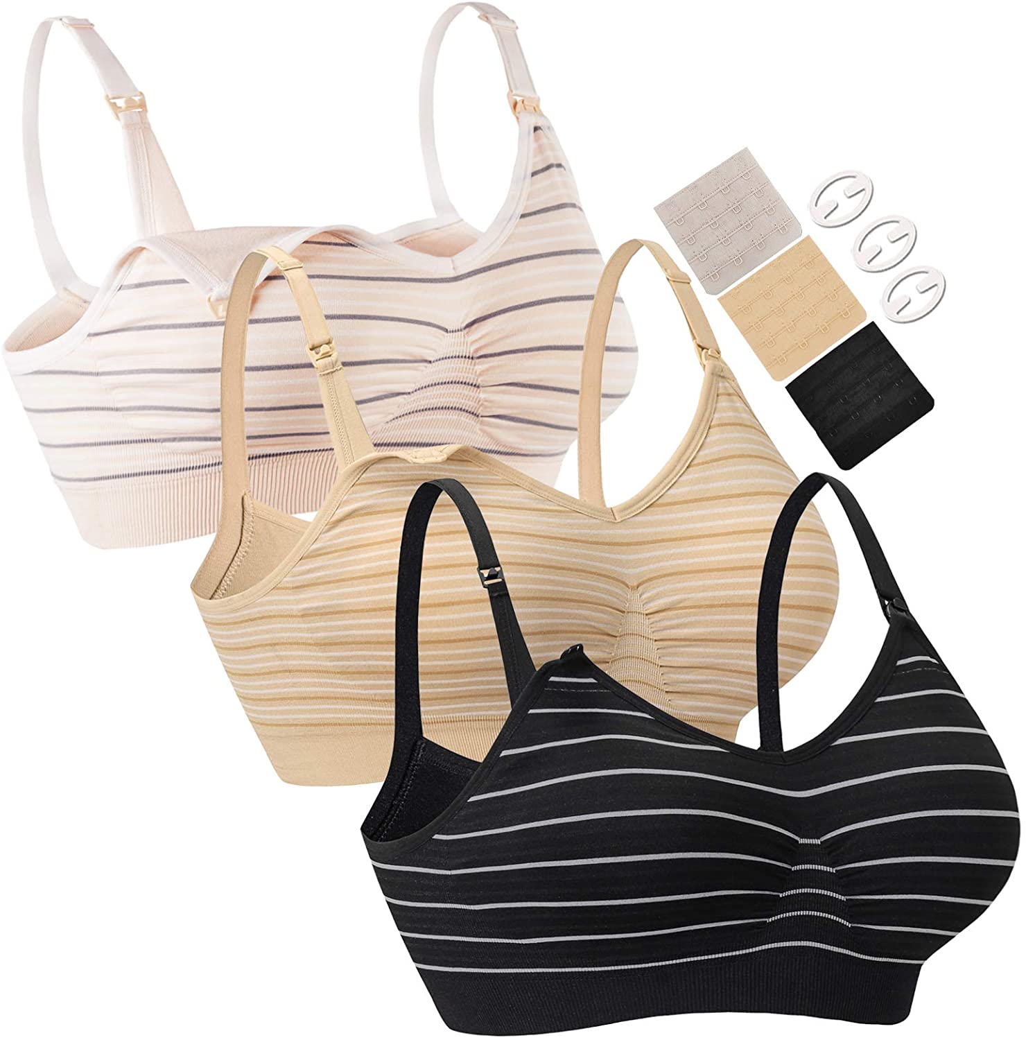 Price:$13.99 HOFISH Women's Plus Size Full Bust Wirefree Sleeping Nursing Seamless Maternity Bra at Amazon Women’s Clothing store