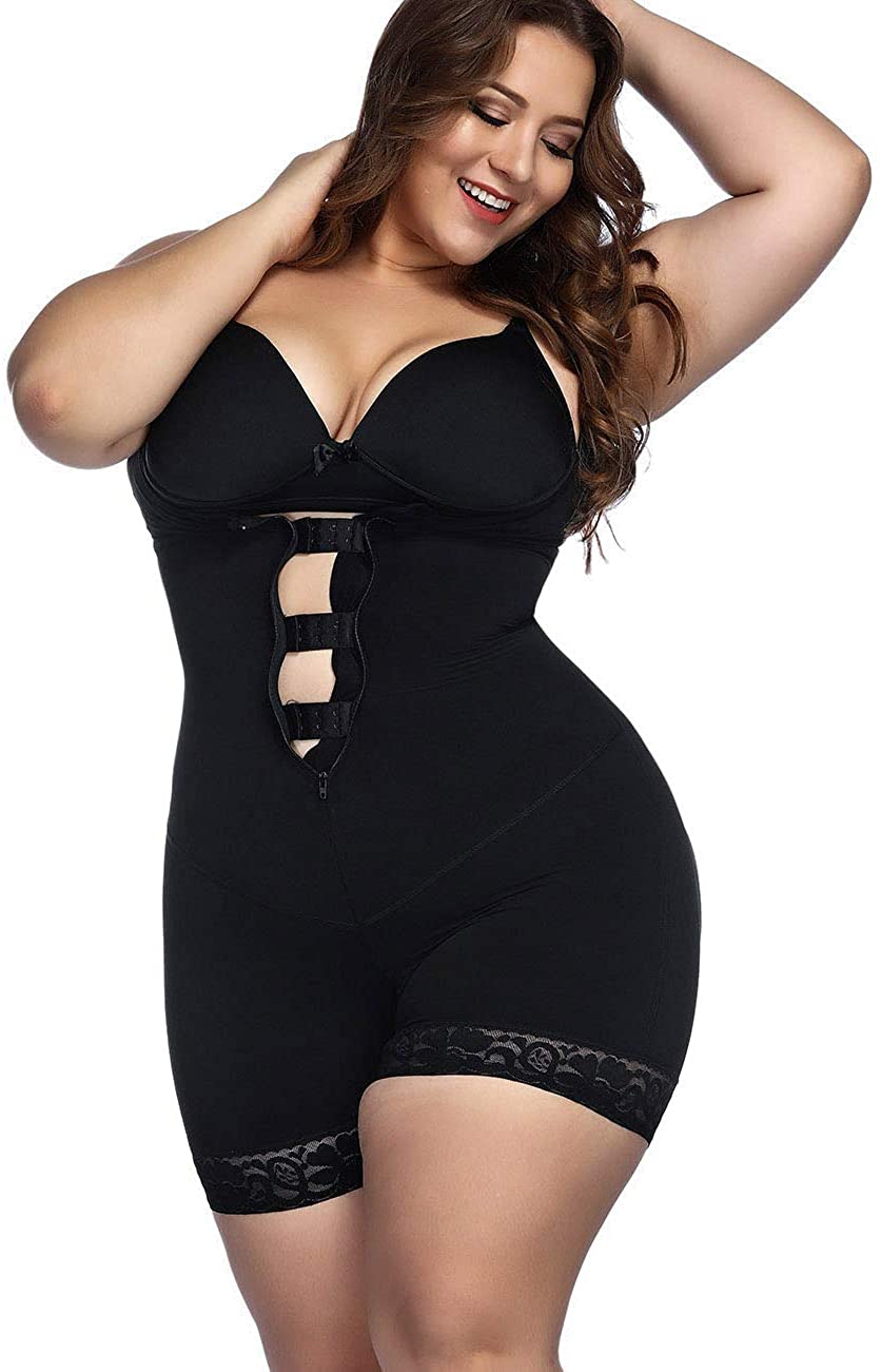 Price:$16.99 Lover-Beauty Women's Seamless Body Shaper Waist Cincher Tummy Control Bodysuit Slimmer Shapewear at Amazon Women’s Clothing store