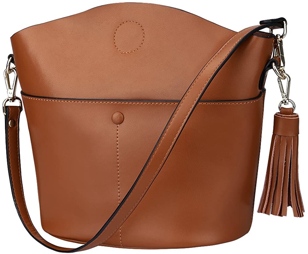 Price:$39.99    S-ZONE Women Cowhide Genuine Leather Small Crossbody Bag Shoulder Purse Handbag  Clothing