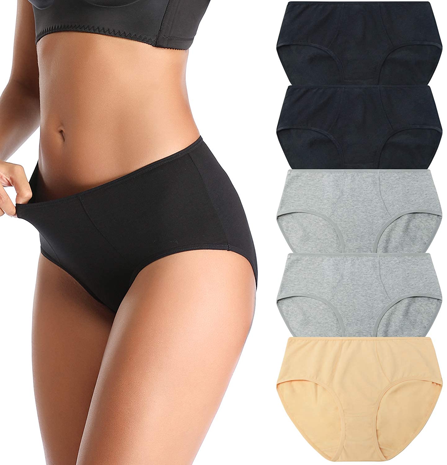 Price:$10.99 K-CHEONY Cotton Stretch Women's Underwear, Super-Soft Breathable Brief Panties for Spring or Summber Day at Amazon Women’s Clothing store