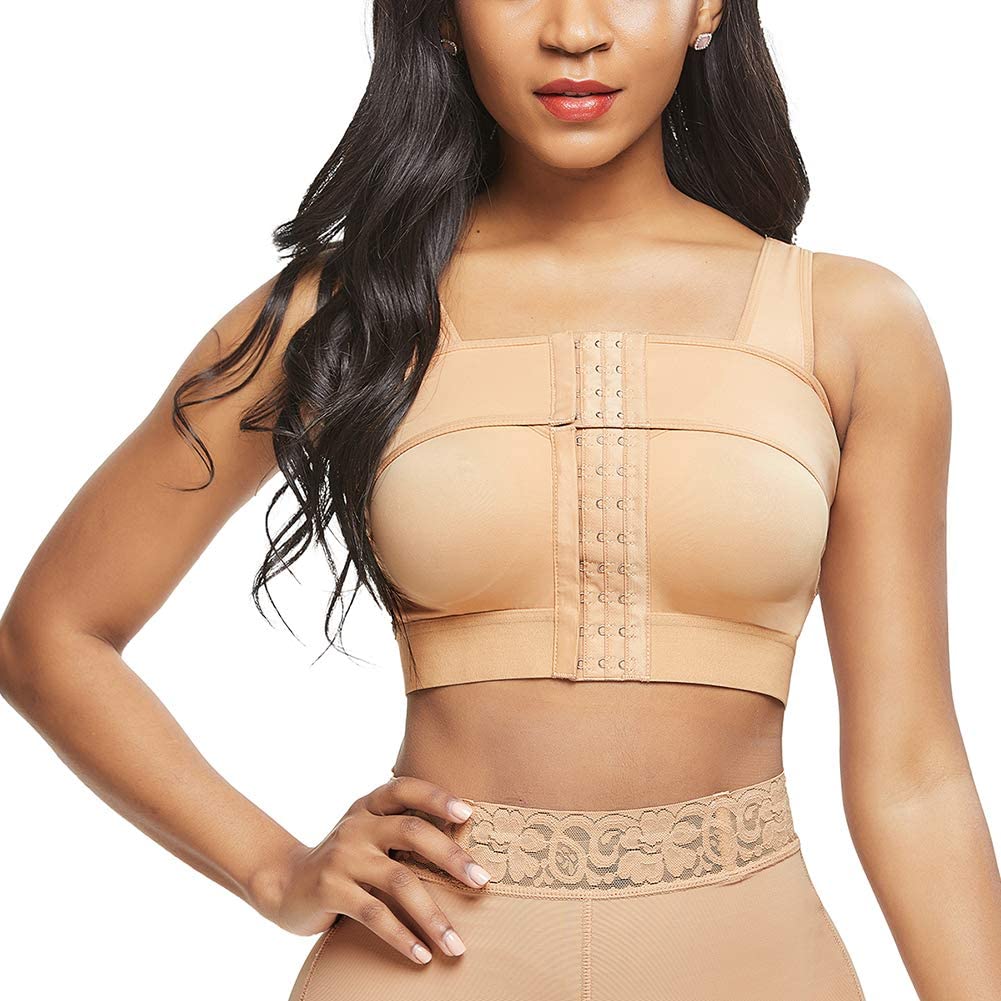 Price:$22.99 SHER Women Post Surgical Bra Front Closure Compression Bra Full Bust Bra at Amazon Women’s Clothing store
