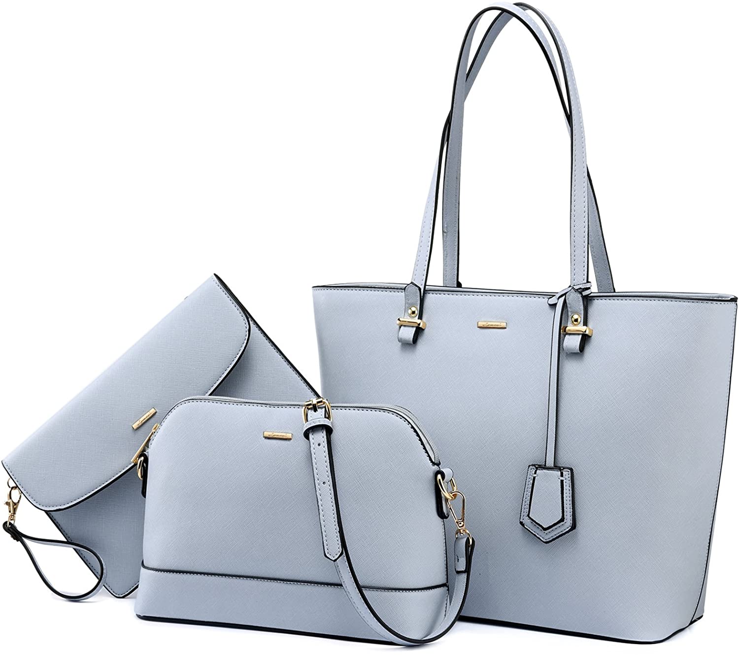 Price:$39.99    Handbags for Women Fashion Tote Bags Shoulder Bag Top Handle Satchel Purse Set 3pcs  Clothing