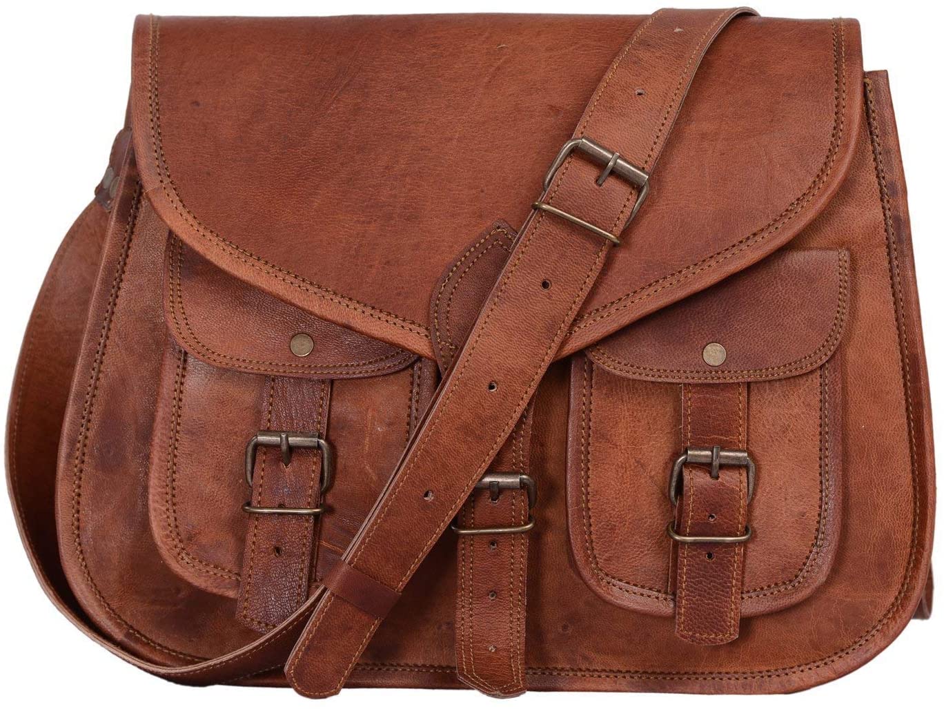 Price:$43.99    KPL 14 Inch Leather Purse Women Shoulder Bag Crossbody Satchel Ladies Tote Travel Purse Genuine Leather (Tan Brown)  Clothing