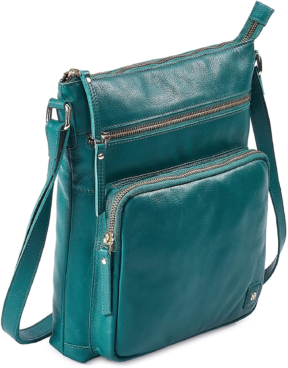 Price:$41.99    Wise Owl Genuine Leather Crossbody Handbags & Purses for Women -Premium Crossover Over the Shoulder Bag (11" x 11" x 1.75", Emerald Green Nappa)  Clothing