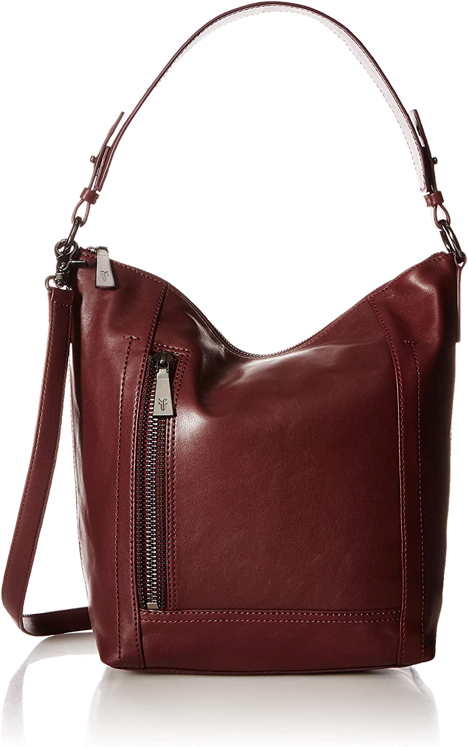 Price:$318.91    FRYE Lena Zip Leather Hobo Shoulder Bag, Wine  Clothing