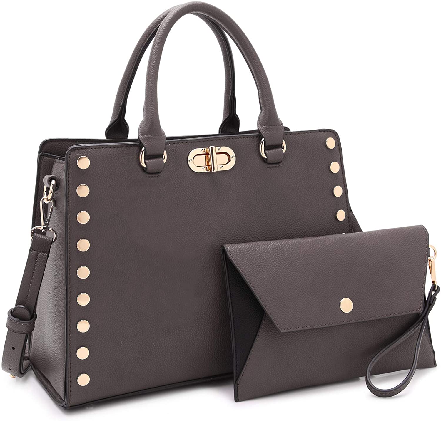 Price:$39.99    Dasein Purses and Handbags for Women Satchel Bags Top Handle Shoulder Bag Work Tote Bag With Matching Wallet  Clothing