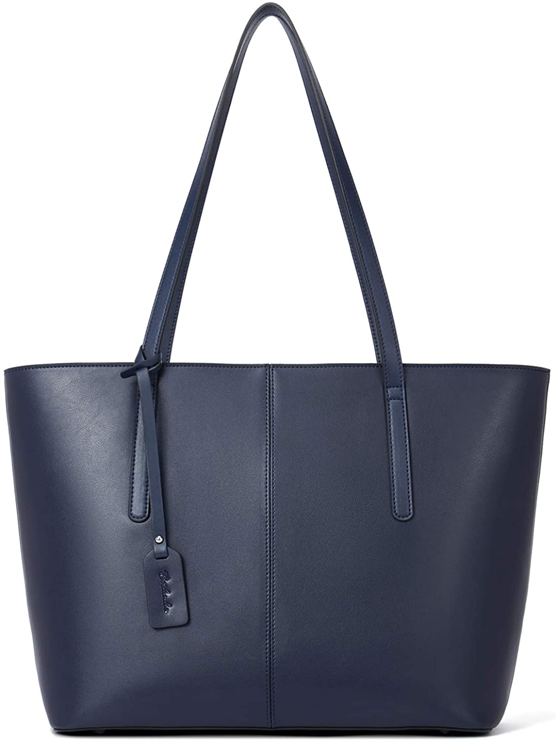 Price:$59.99    BOSTANTEN Women Handbag Genuine Leather Tote Shoulder Purses Navy  Clothing