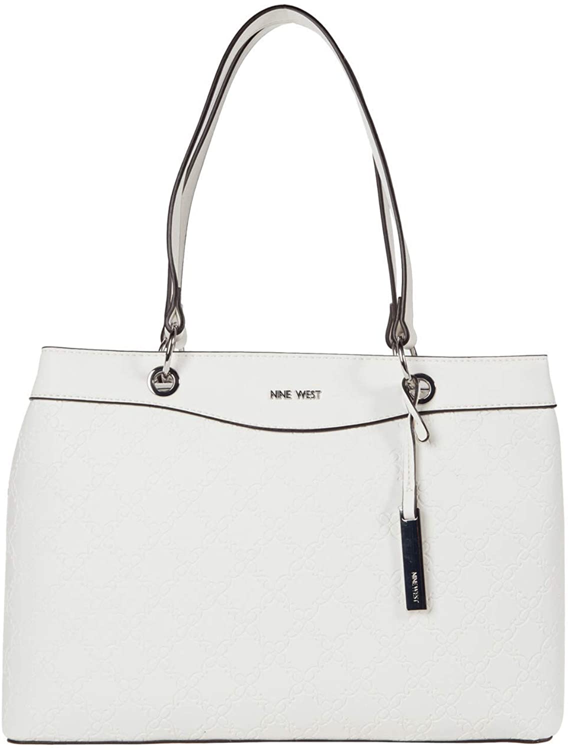 Price:$33.99 Nine West Precilla Carryall Shoulder Bag Optic White One Size  Handbags   