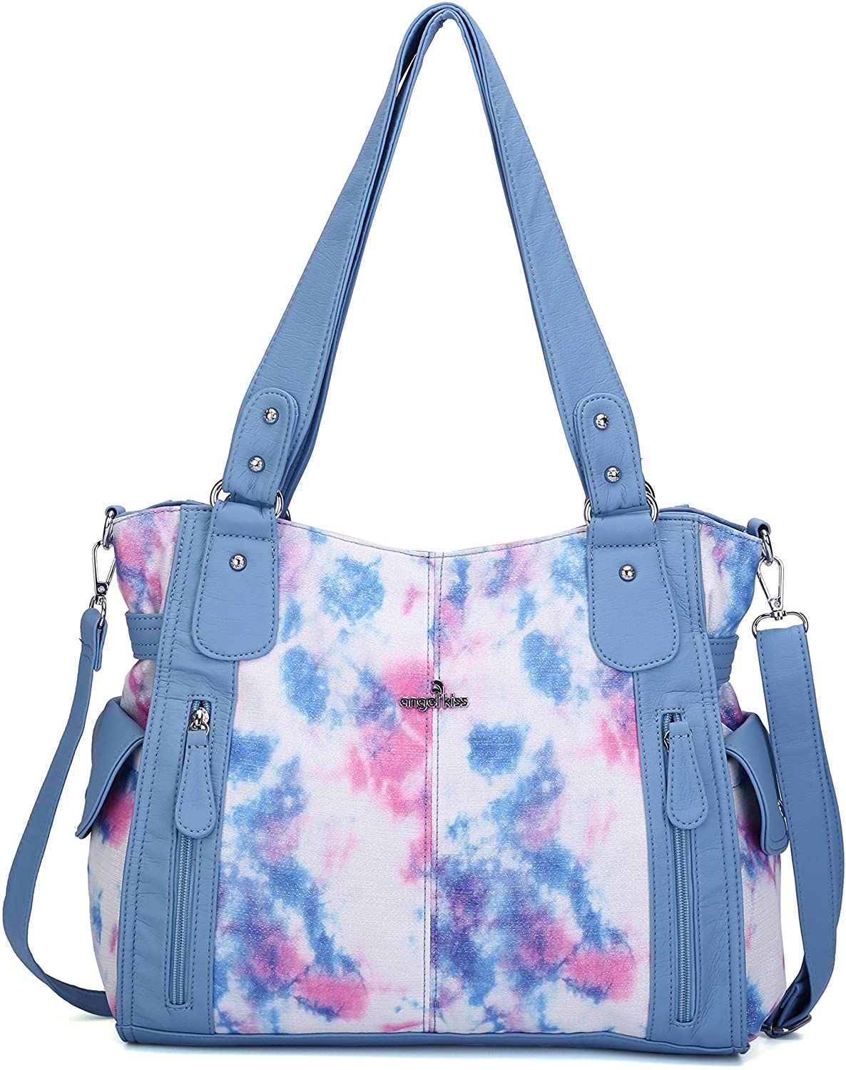 Price:$36.99    Handbags for Womens Top-Handle Hobo Purse Roomy Casual Shoulder Bag Fashion PU Tote Satchel Purse for Womens  Clothing