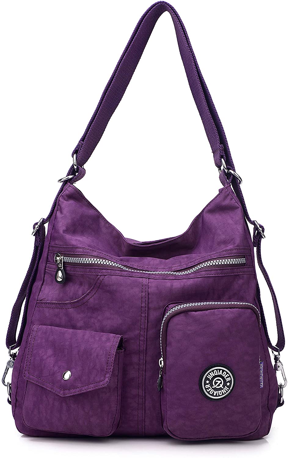 Price:$20.98    Multipurpose Hobo Purse for Women with Antitheft RFID, Waterproof Nylon Crossbody Bag Shoulder Handbag, Convertible Backpack  Clothing