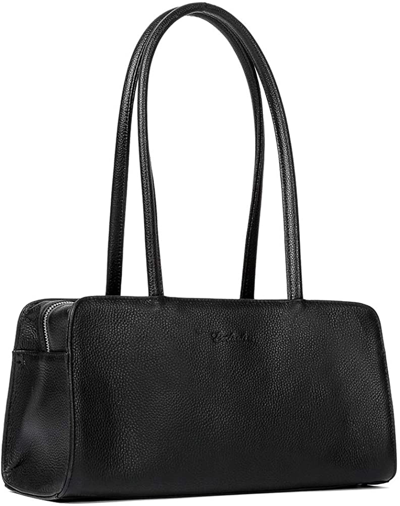 Price:$59.99    BOSTANTEN Women Designer Handbags Genuine Soft Leather Top Handle Purses and Handbags Satchel Shoulder Bag Black  Clothing